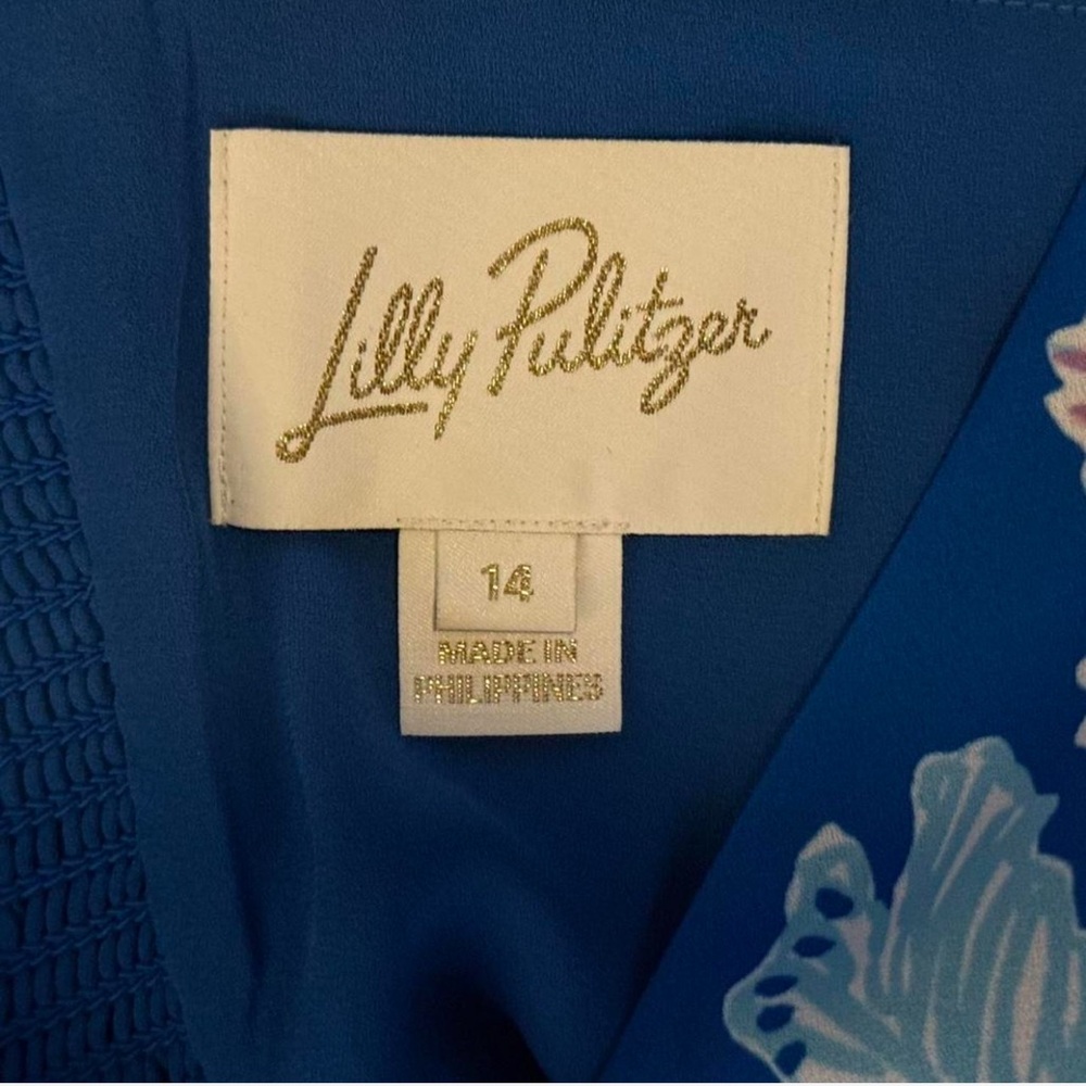RARE Lilly Pulitzer Nettie Skirted Romper - Seacret Escape - Size 14 - Picture 6 of 9